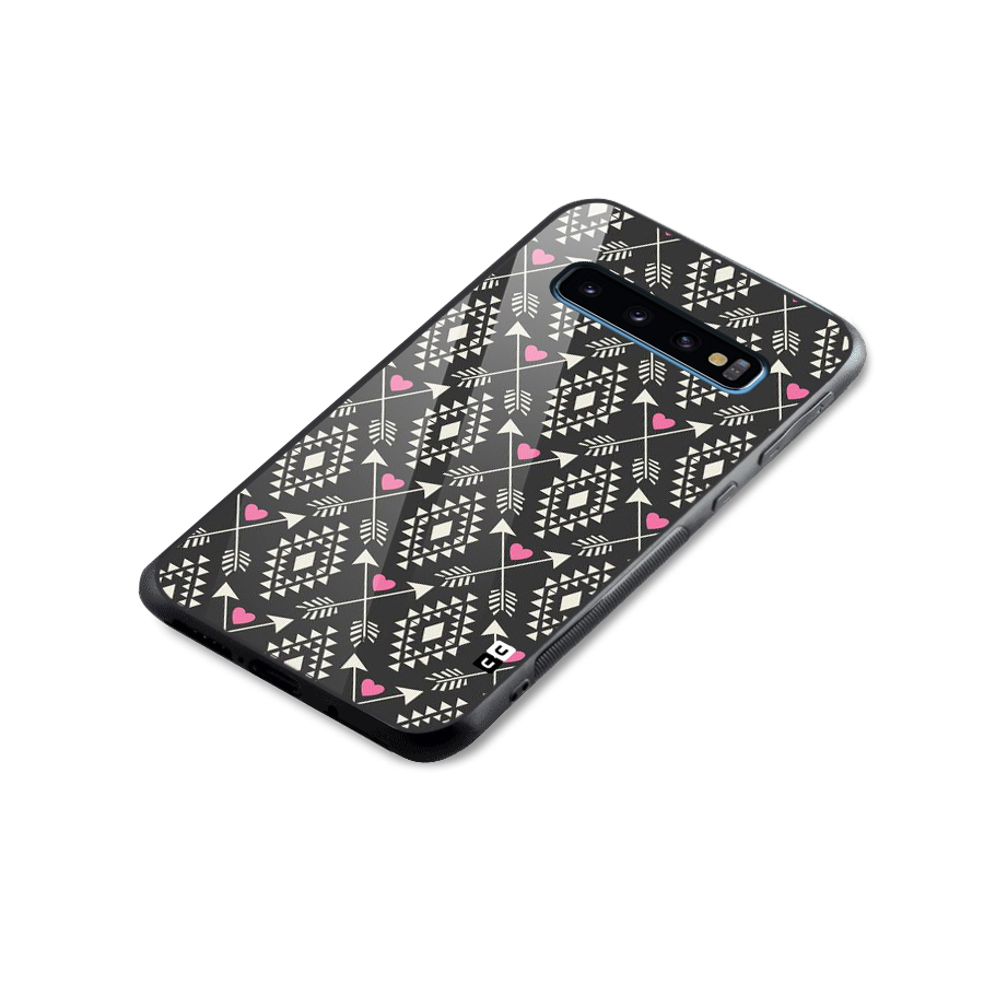 Hit Arrow Love Glass Back Case for Galaxy S10