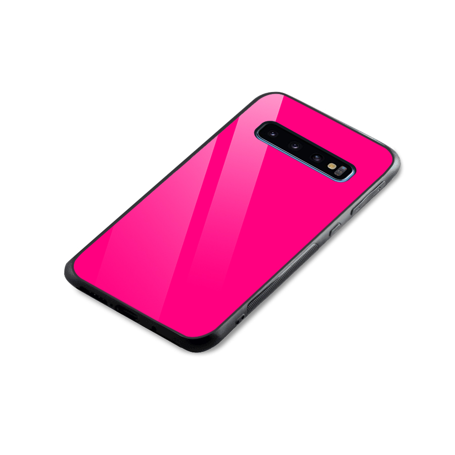 Hot Pink Glass Back Case for Galaxy S10