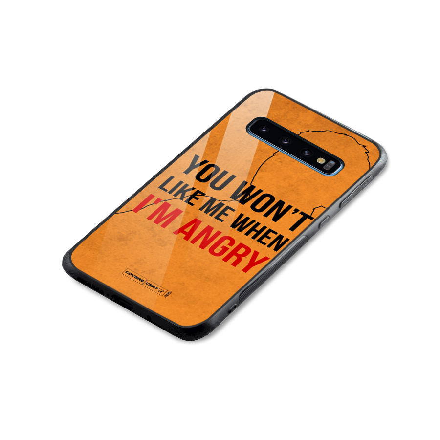 I m Angry Glass Back Case for Galaxy S10