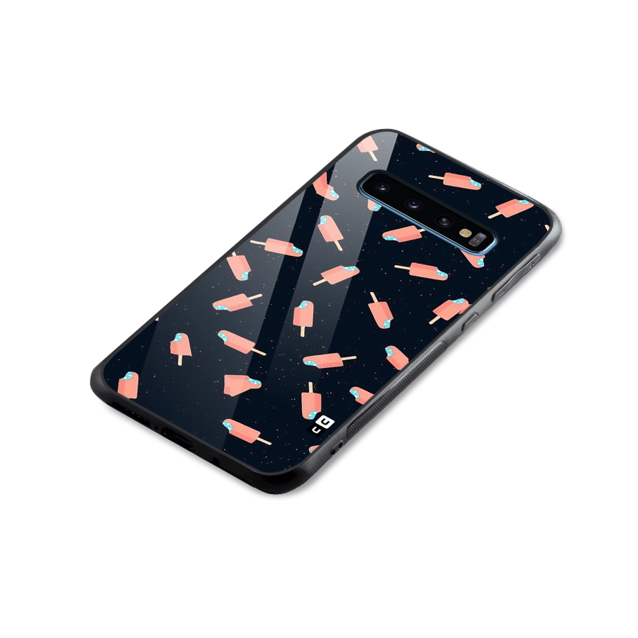 Icy Pattern Glass Back Case for Galaxy S10