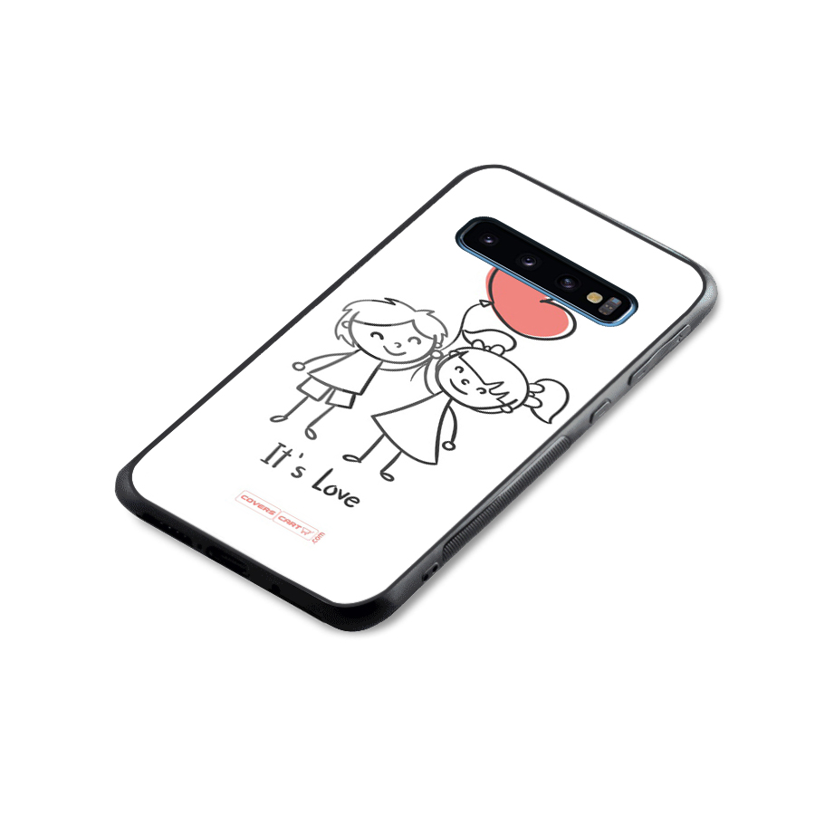 Its Love Glass Back Case for Galaxy S10