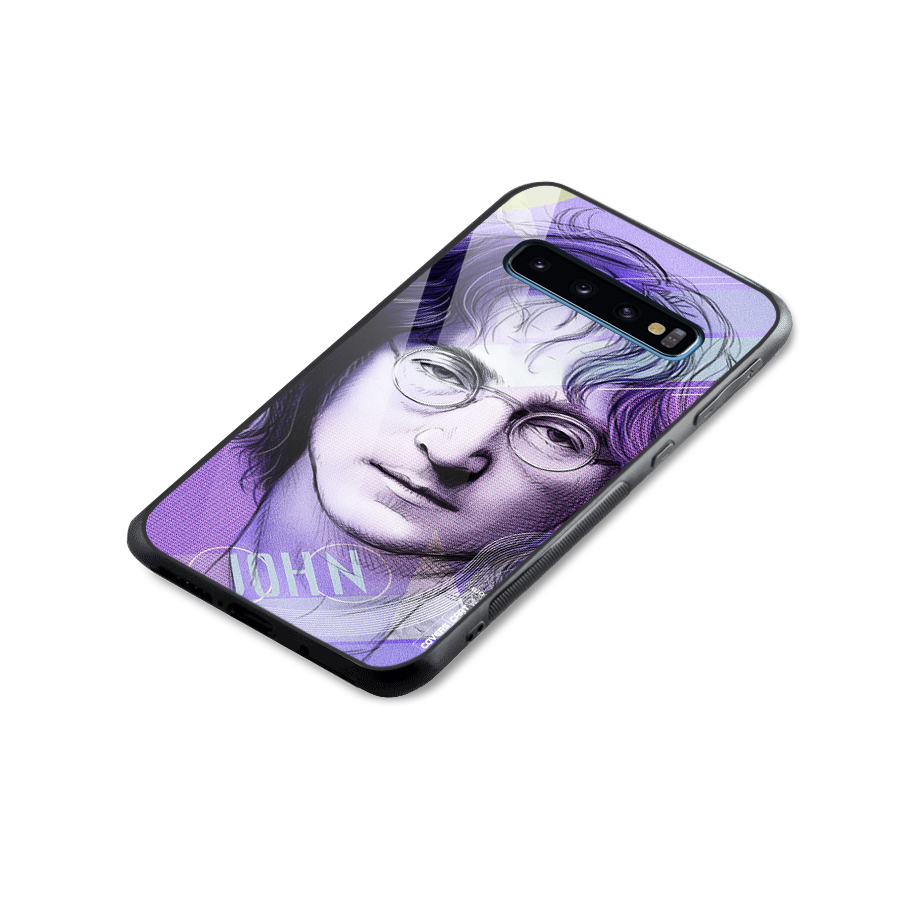 John Lennon Artwork Glass Back Case for Galaxy S10