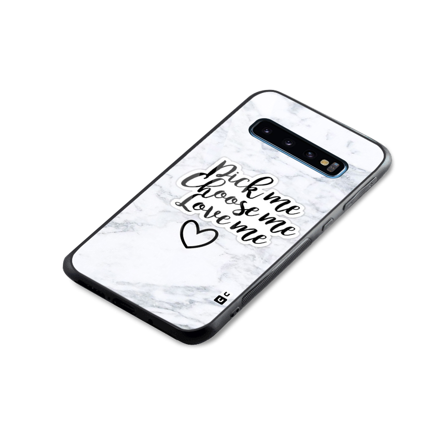 Just Me Glass Back Case for Galaxy S10