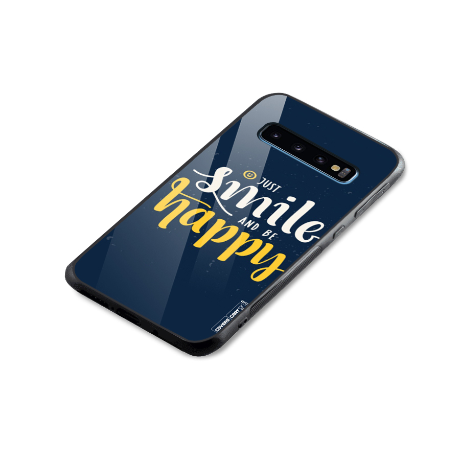 Just Smile Glass Back Case for Galaxy S10