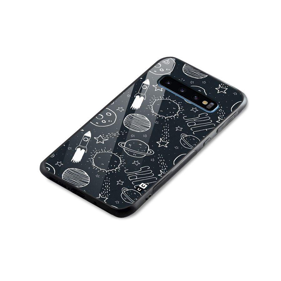Just Space Things Glass Back Case for Galaxy S10