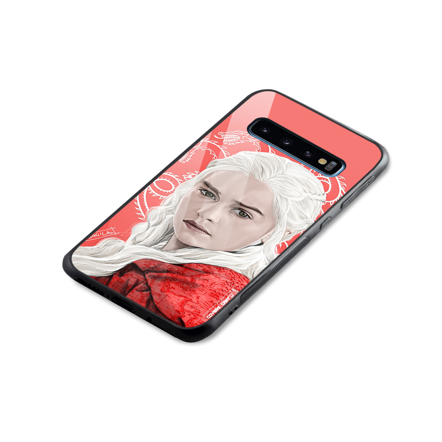 Khaleesi The Living Dragon Glass Back Case for Galaxy S10