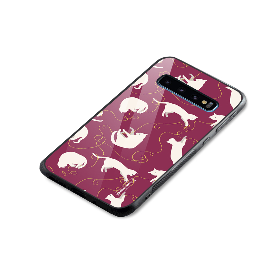 Lazy Kitty Glass Back Case for Galaxy S10