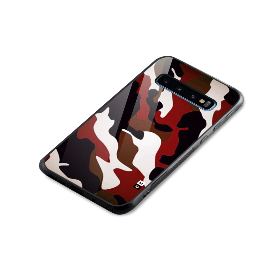 Leapord Pattern Glass Back Case for Galaxy S10