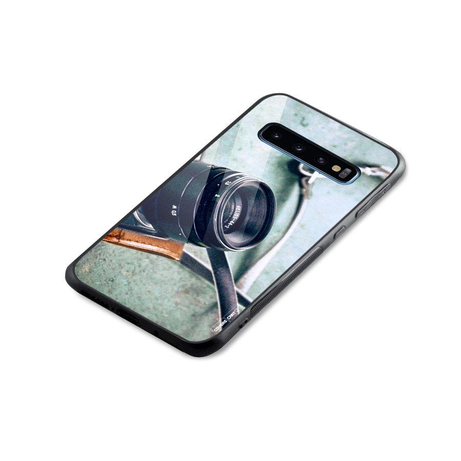 Leather Camera Lens Glass Back Case for Galaxy S10