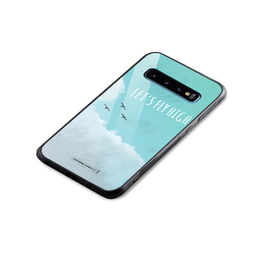 Lets Fly High Glass Back Case for Galaxy S10