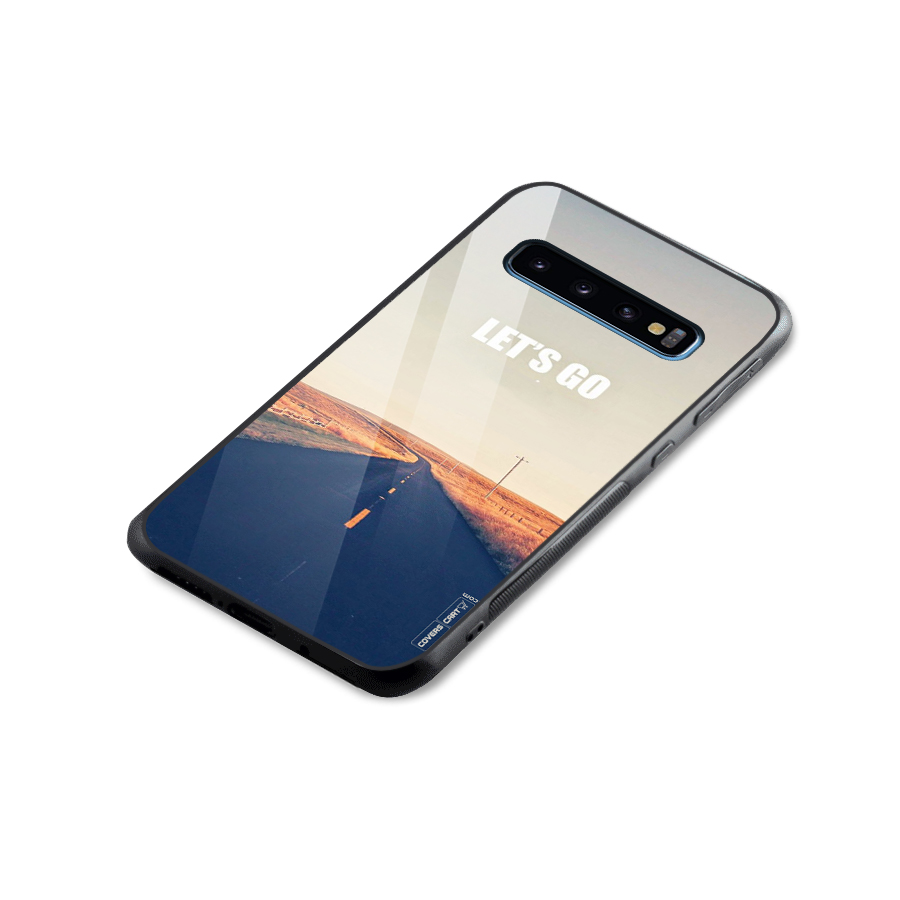 Lets Wander Glass Back Case for Galaxy S10