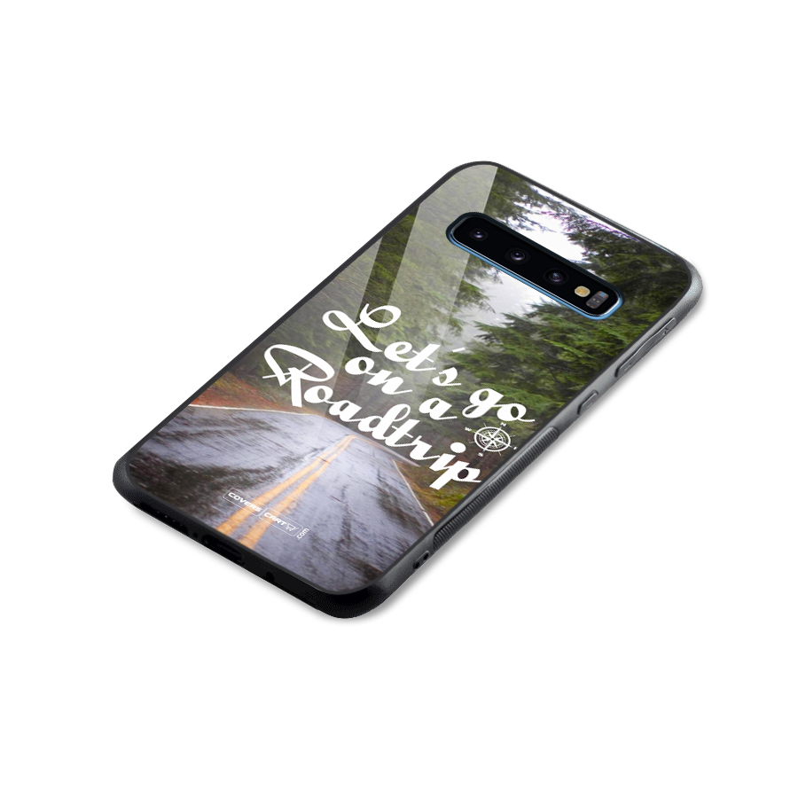 Lets go on a Roadtrip Glass Back Case for Galaxy S10