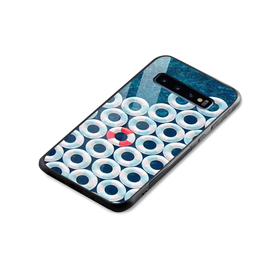 Light Blue Allure Glass Back Case for Galaxy S10