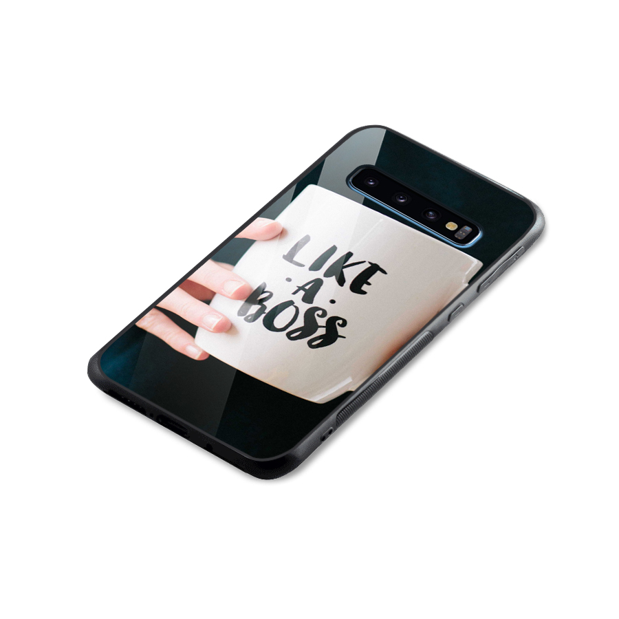 Like a Boss Glass Back Case for Galaxy S10