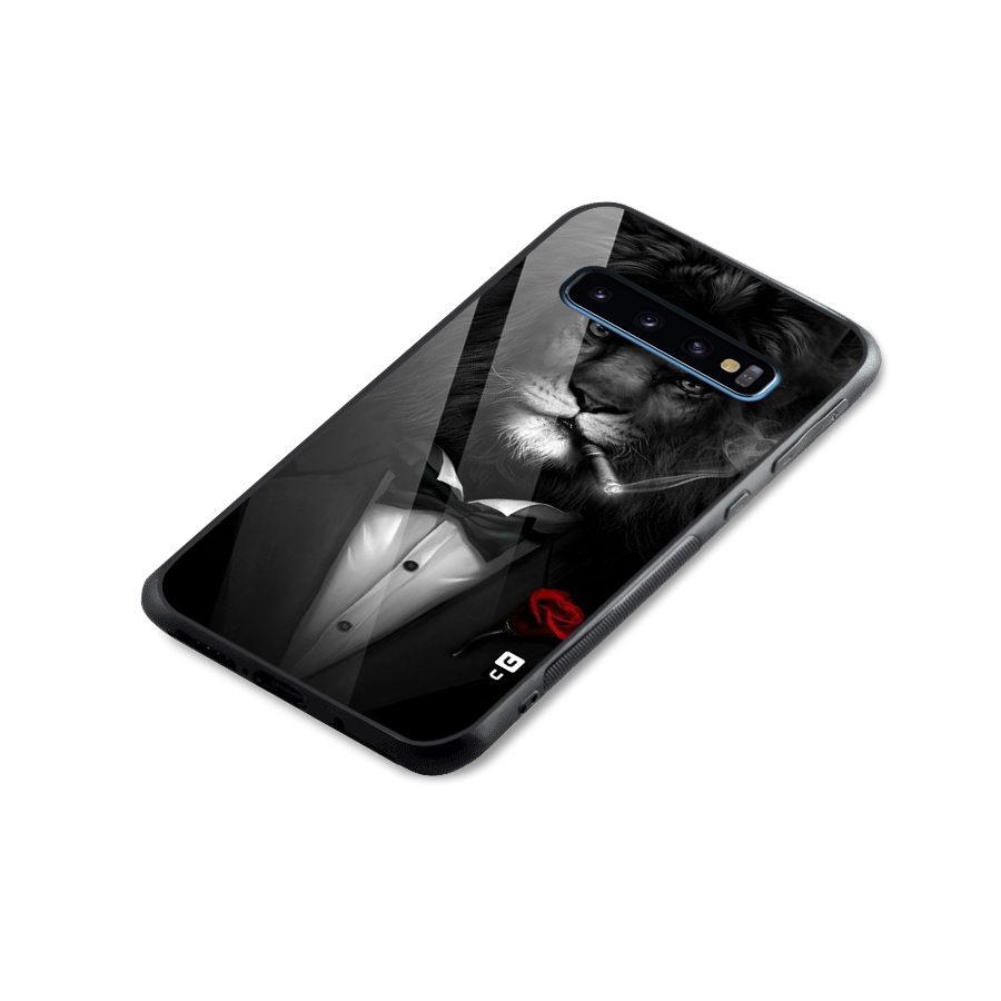 Lion Class Glass Back Case for Galaxy S10