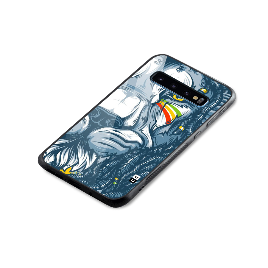 Lionic Face Glass Back Case for Galaxy S10