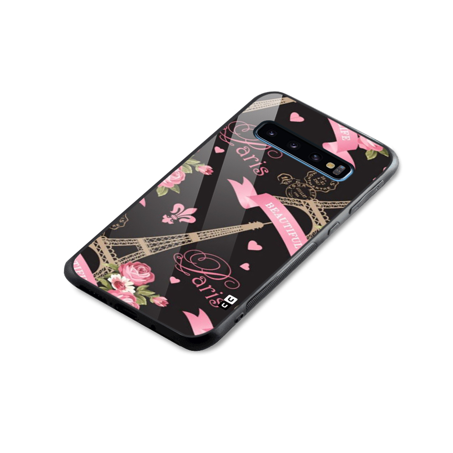 Love Tower Glass Back Case for Galaxy S10