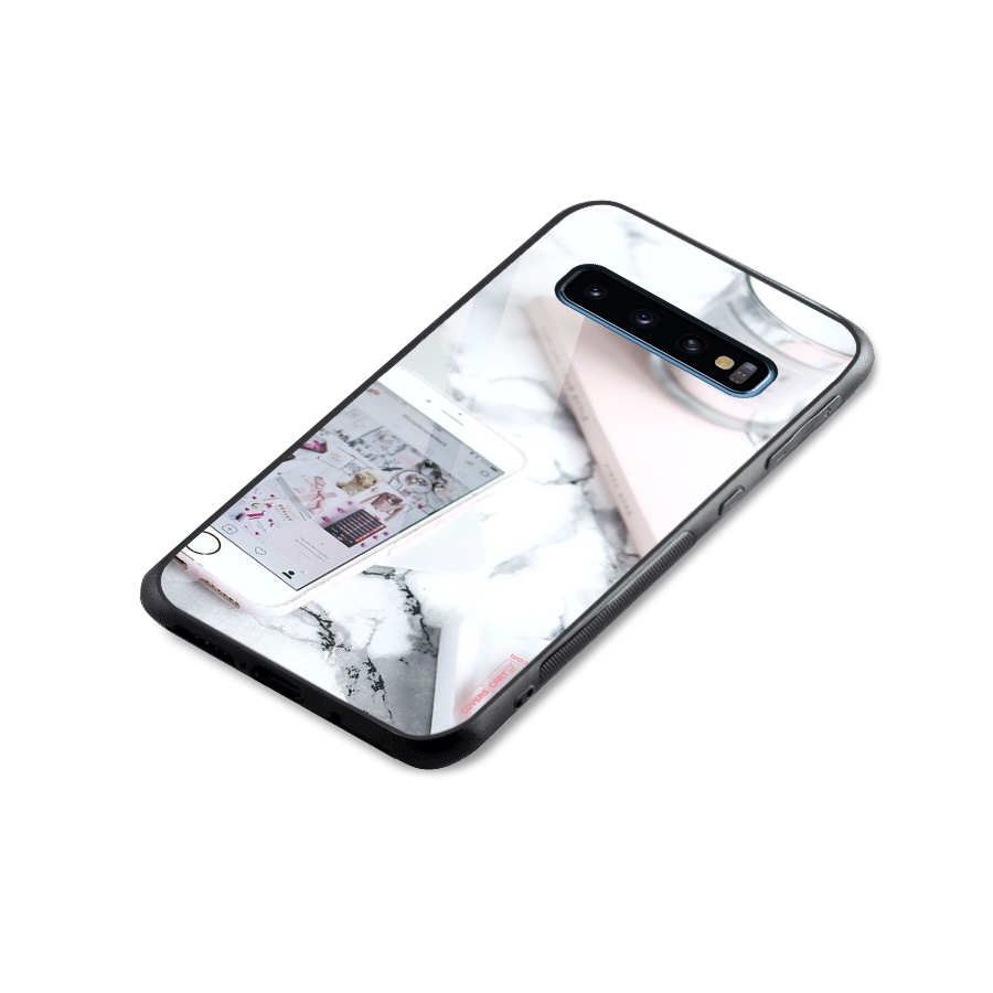Make Up And Phone Glass Back Case for Galaxy S10