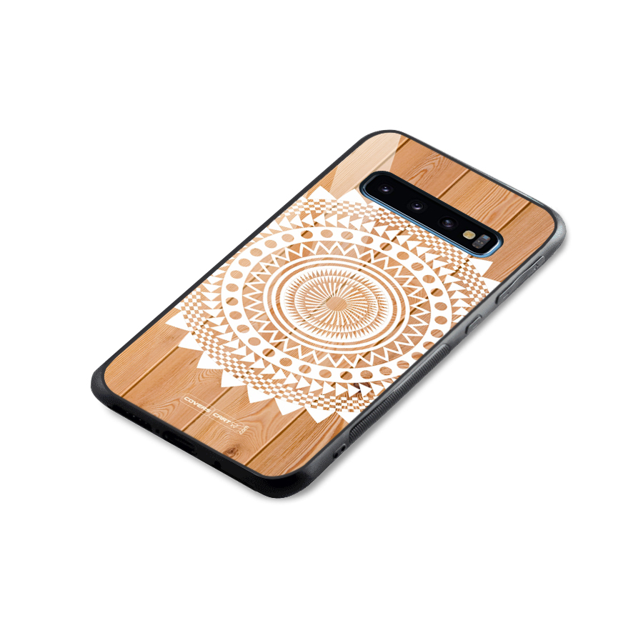 Mandala Design Glass Back Case for Galaxy S10