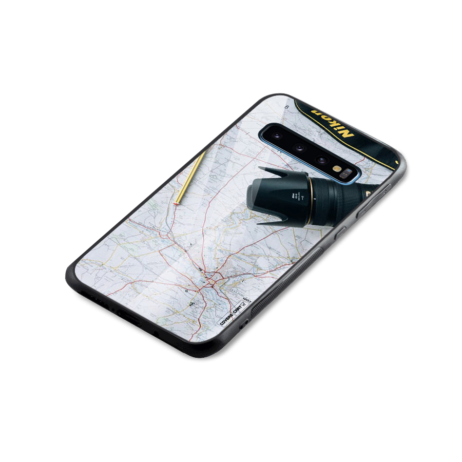 Map And Camera Glass Back Case for Galaxy S10