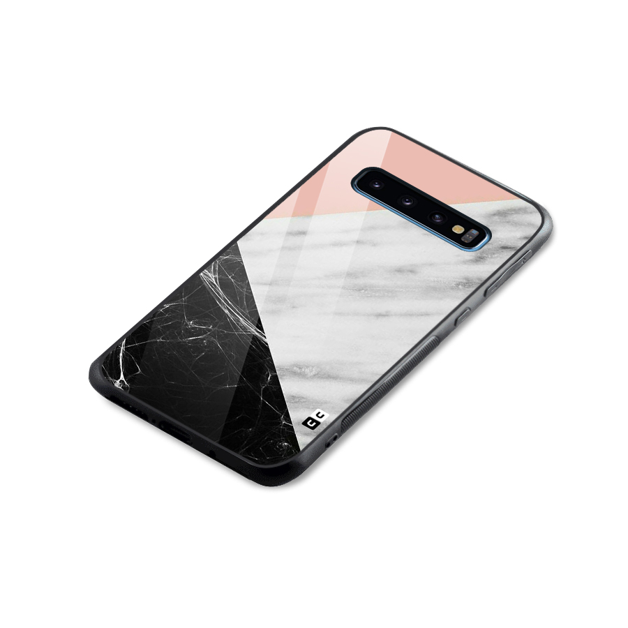 Marble Cuts Glass Back Case for Galaxy S10