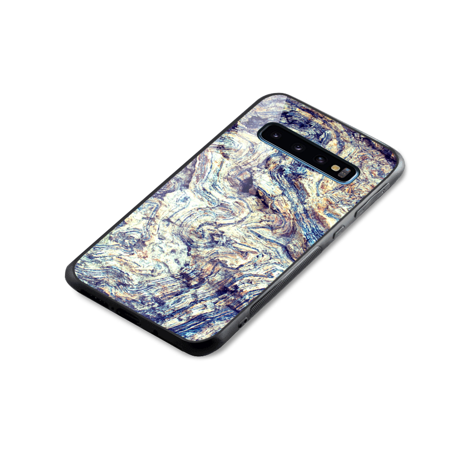 Marble Pattern Glass Back Case for Galaxy S10