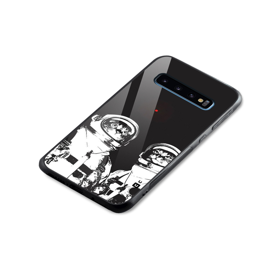 Meow Moon Glass Back Case for Galaxy S10