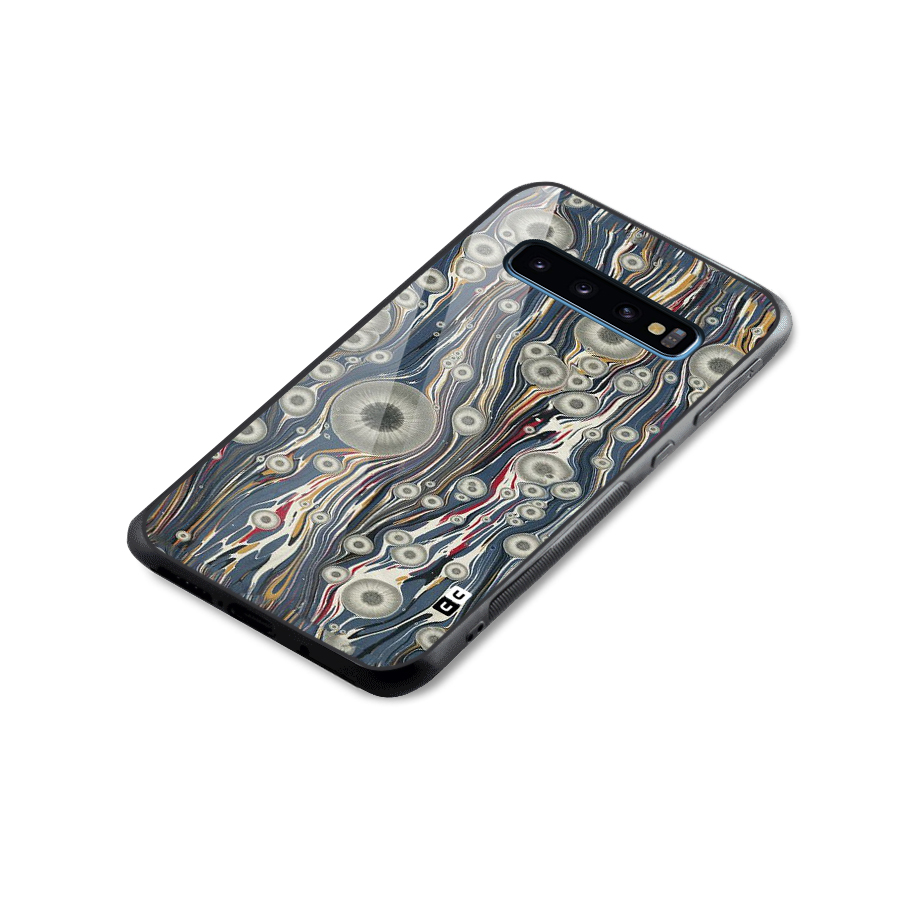Mini Circles Glass Back Case for Galaxy S10