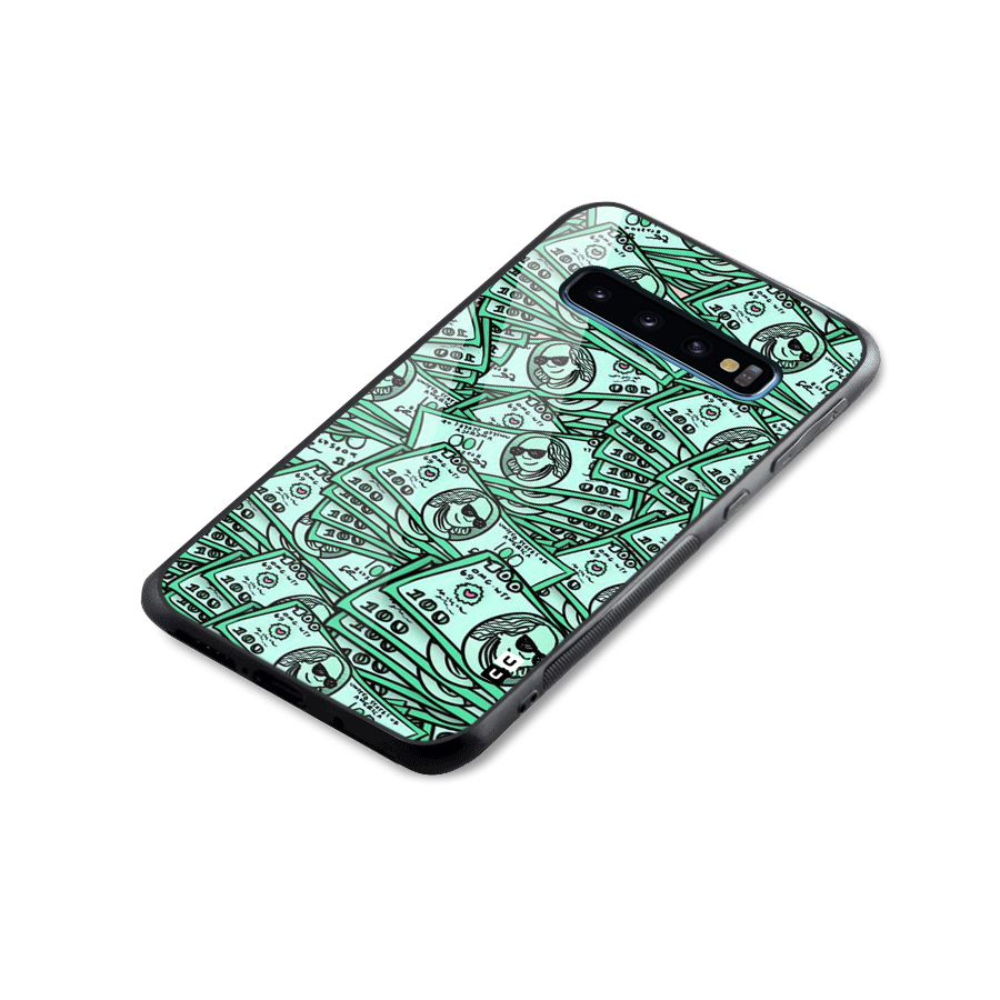 Money Swag Glass Back Case for Galaxy S10