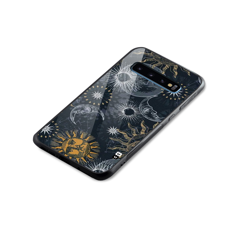 Moon And Sun Glass Back Case for Galaxy S10