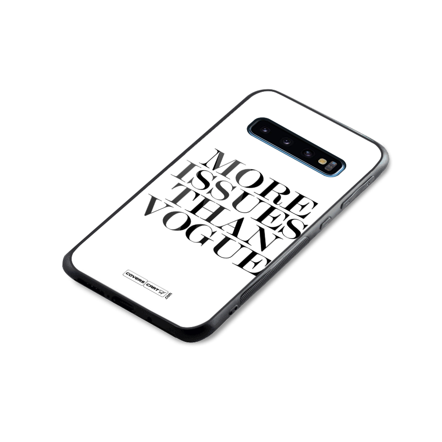 More Issues than Vogue (White) Glass Back Case for Galaxy S10