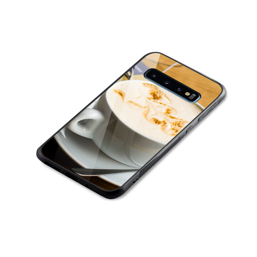 Morning Coffee Glass Back Case for Galaxy S10