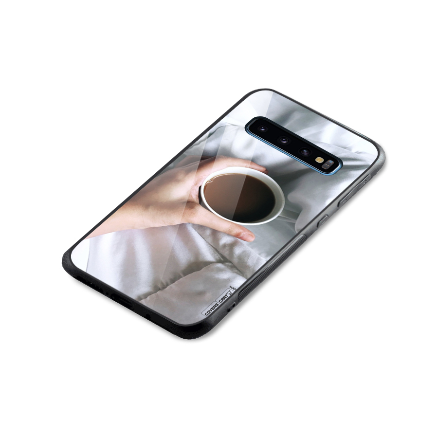 Morning Mocha Glass Back Case for Galaxy S10