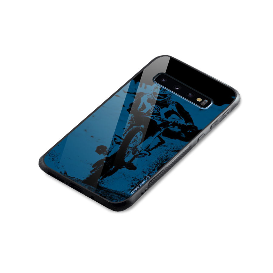 Moto Combat Glass Back Case for Galaxy S10