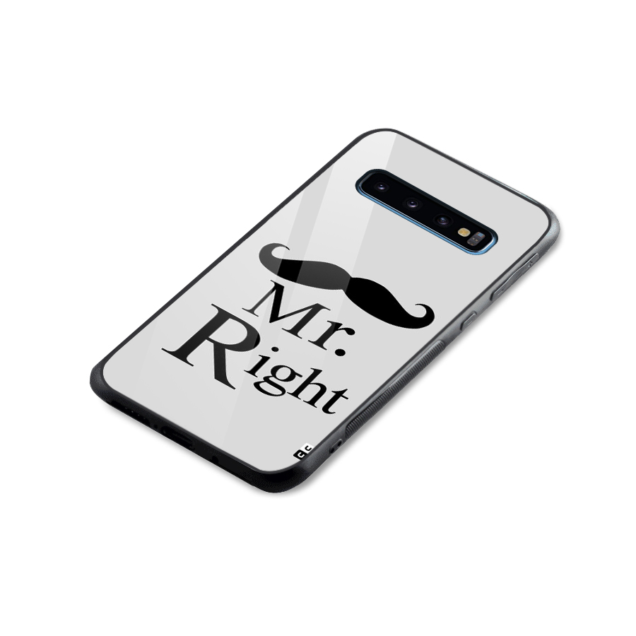 Mr. Right. Glass Back Case for Galaxy S10