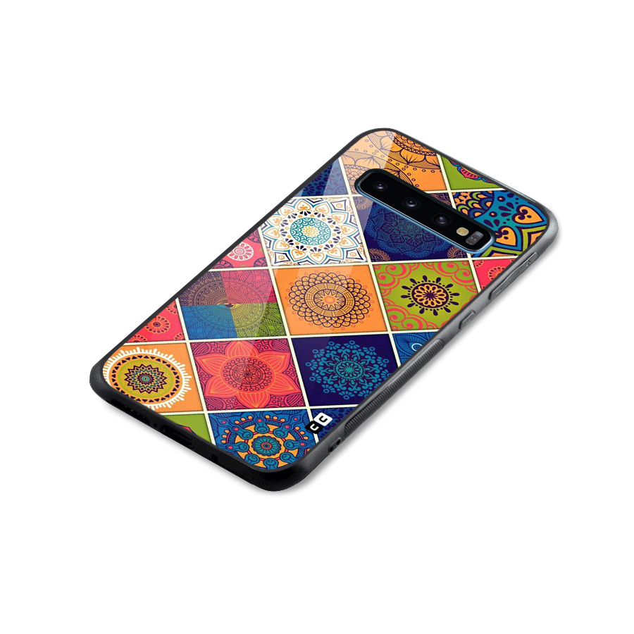 Multi Designs Glass Back Case for Galaxy S10