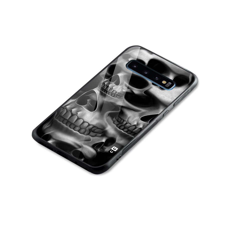 Multiple Skulls Glass Back Case for Galaxy S10