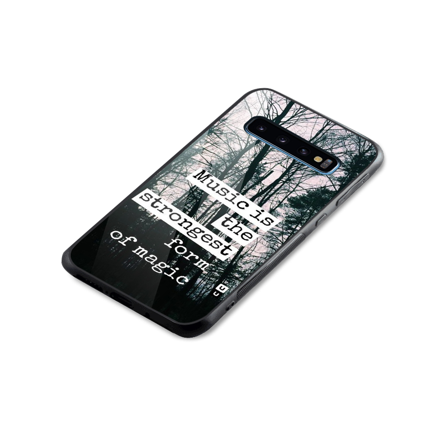 Music Magic Glass Back Case for Galaxy S10