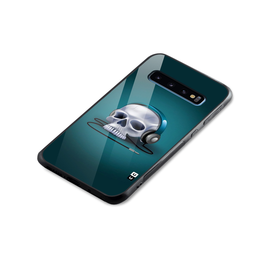 Music Skull Glass Back Case for Galaxy S10