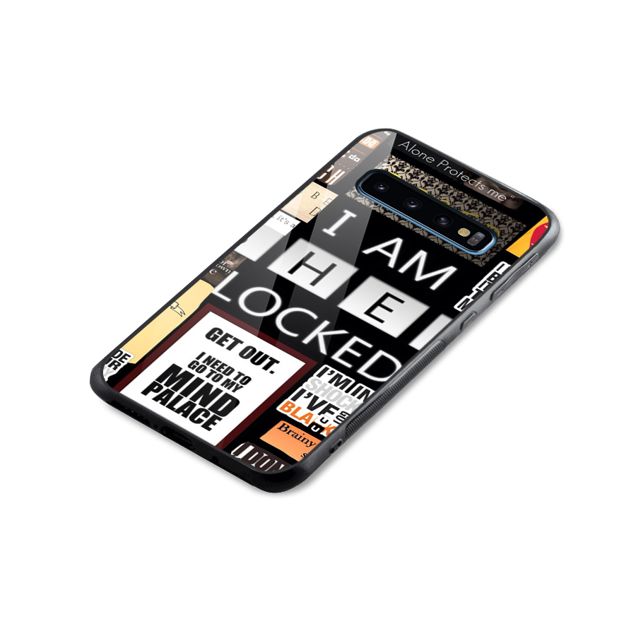 Mystery Pattern Glass Back Case for Galaxy S10