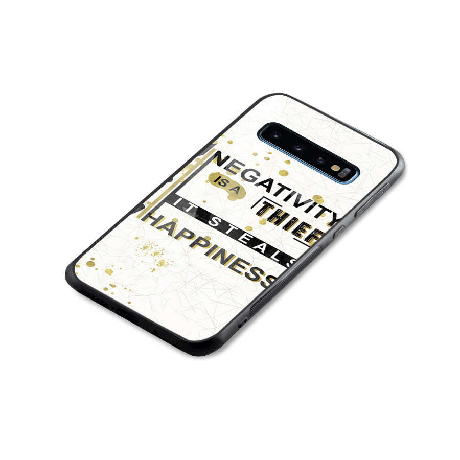 Negativity Thief Glass Back Case for Galaxy S10