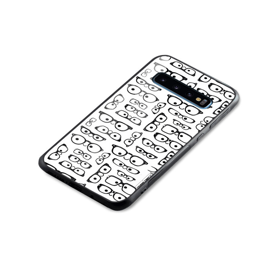 Nerdy Specs Glass Back Case for Galaxy S10
