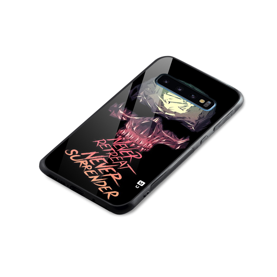 Never Retreat Glass Back Case for Galaxy S10