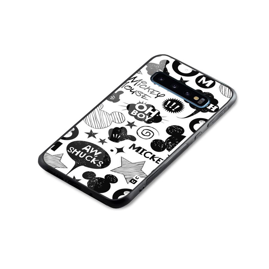 Oh Boy Design Glass Back Case for Galaxy S10