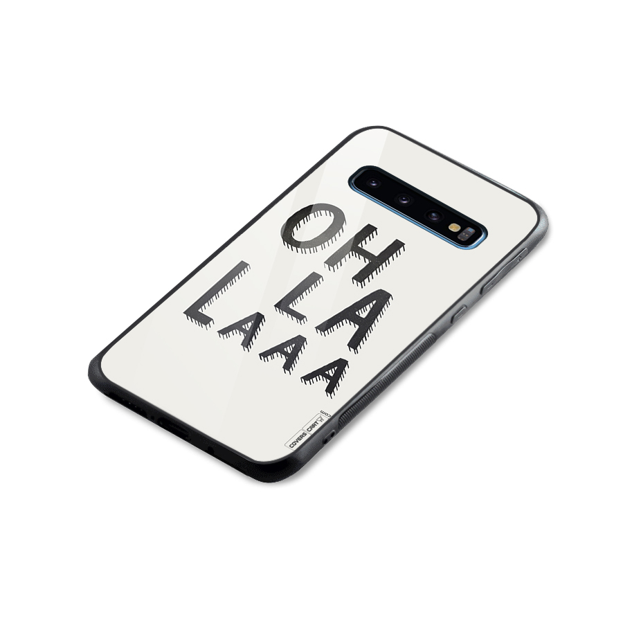 Oh La La Glass Back Case for Galaxy S10