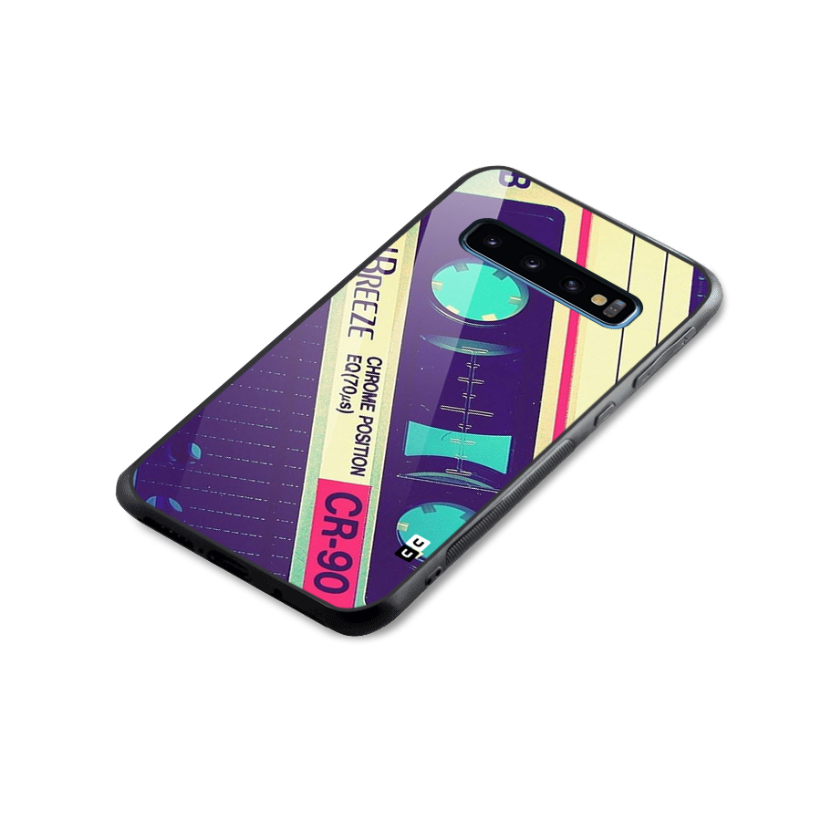 Old Casette Shade Glass Back Case for Galaxy S10