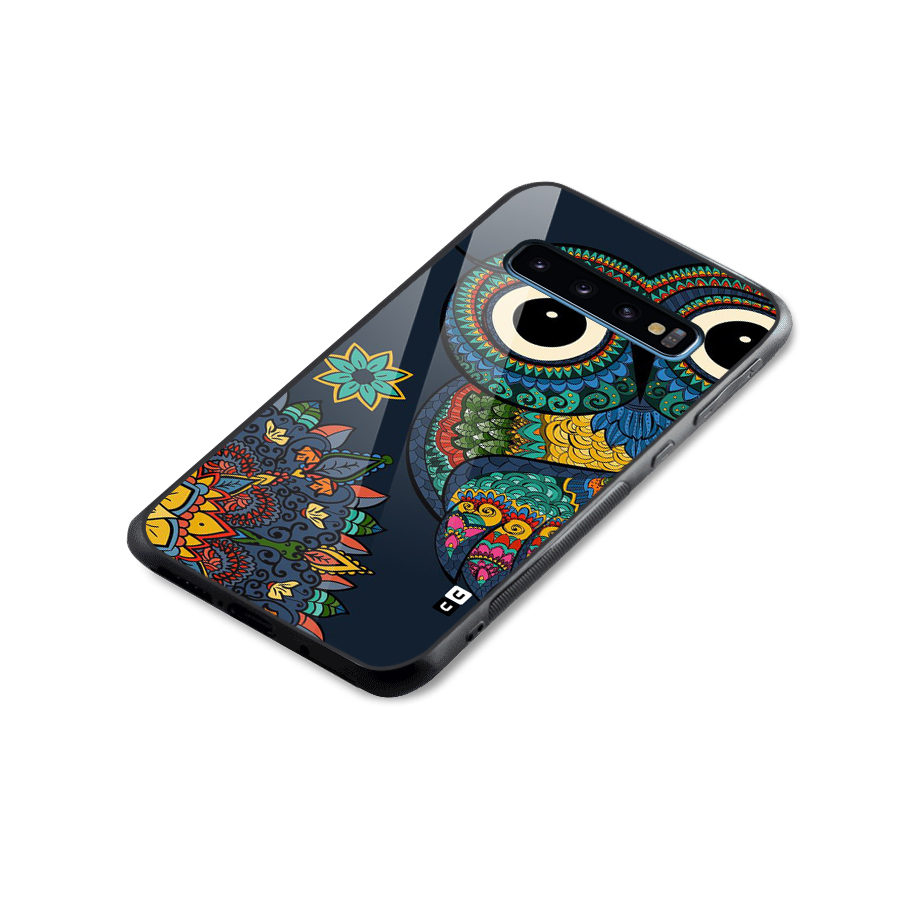 Owl Eyes Glass Back Case for Galaxy S10