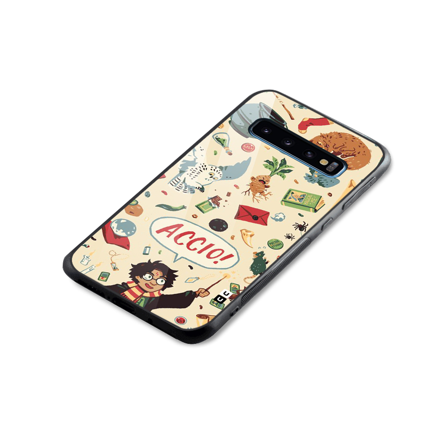 Owl Letter Glass Back Case for Galaxy S10
