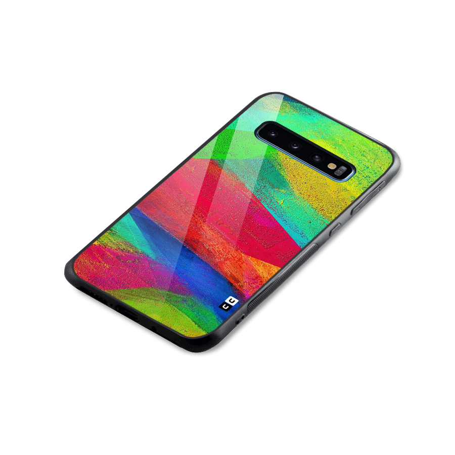 Paint Art Pattern Glass Back Case for Galaxy S10