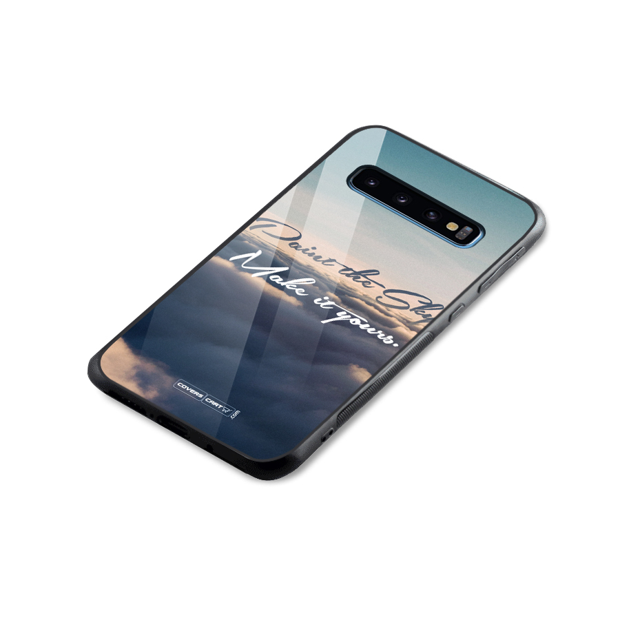 Paint the Sky Glass Back Case for Galaxy S10